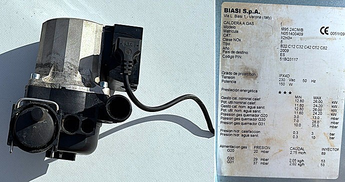 Bomba Circulación Biasi M95.24CM/B Segunda Mano | Adisa Recicla