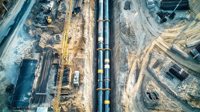 Instalación de redes de saneamiento y pavimentación viaria para la habilitación de suministros en polígonos industriales.