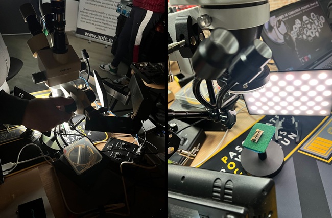 Análisis de microscopía forense sobre componentes de cierre para la obtención de evidencias técnicas en investigaciones de fraude.