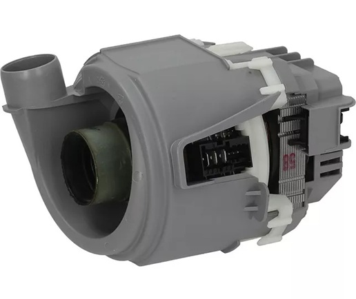Bomba de desagüe original BSH para lavadora Bosch o Balay, componente técnico verificado por Adisa Recicla.